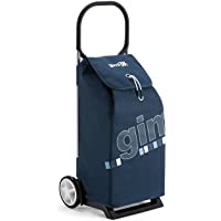 Gimi Italo Carrito de Compra con 2 Ruedas- Azul- 40.5x34.5x92.5 cm